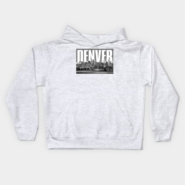 Denver Cityscape Kids Hoodie by PLAYDIGITAL2020